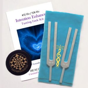 528 Hz 432 Hz Intention Enhancer Tuning Fork Kit