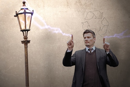 Renewable Energy in Vintage Style.